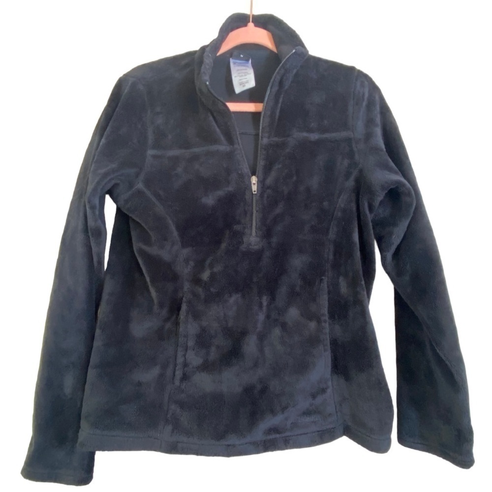 Patagonia Women’s Valor Fleece Fuzzy Soft Black Quarter Zip Jacket XS